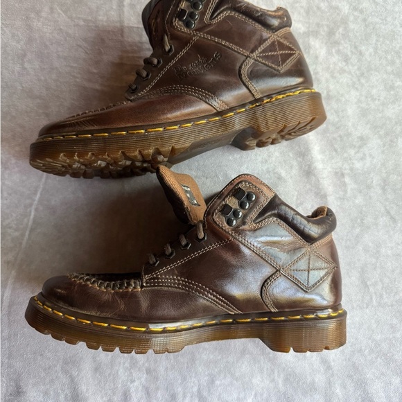 Vintage Dr. Martens Dark Brown Leather Men's Boots made in England - Picture 2 of 11